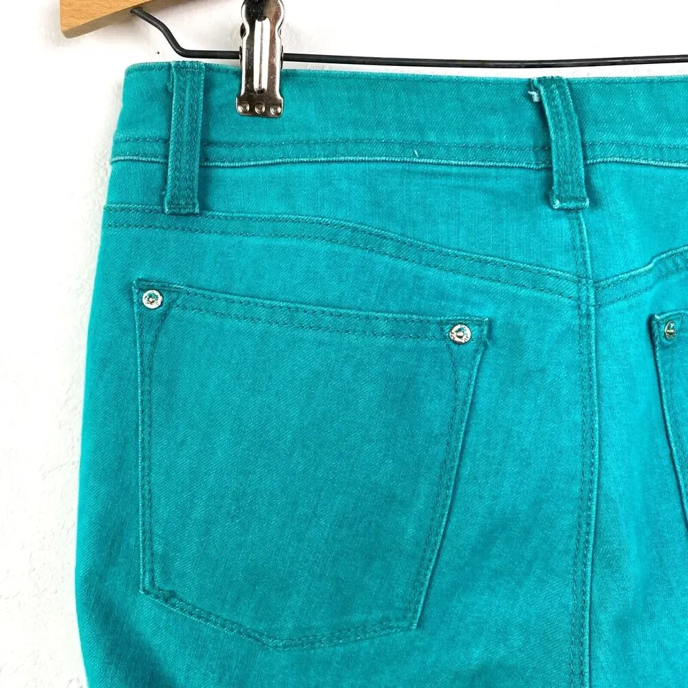DL1961 Emma Leggings Jeans Woman Aqua Blue Low Waist 30x28